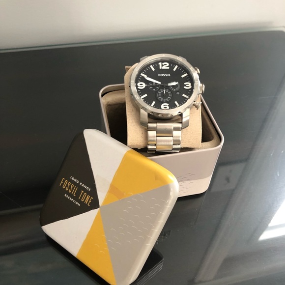 Fossil Mens Nate Chronograph Stainless Steel Watch - Picture 8 of 9